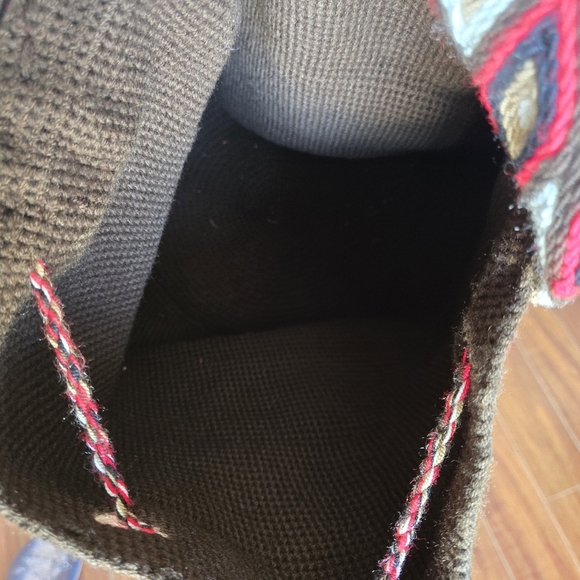 Wayuu Tribe Rio Wayuu Bag Brown Boho Bucket Tassel Crochet - Picture 6 of 10